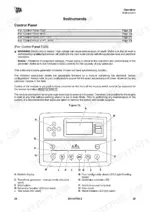 JCB G250RX-G600X control panel 7320 diagram, buttons, and display components with labeled legend for generator operation.