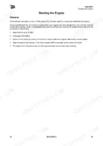 JCB G250RX-G600X generator manual page detailing the step-by-step procedure for starting the engine.