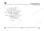 JCB GROUNDHOG 6X4 routine maintenance diagram showing inspection points A and B for checking chassis damage.