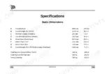 JCB GROUNDHOG 6X4 specifications table listing static dimensions, machine weight, payload, and towing capacity.