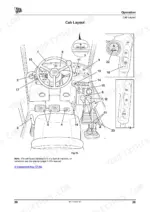 jcb-jcb-to-builds-loadalls-side-engine-operator-manual-9811-0400-controls-49.webp JCB JCB Dieselmax (SA, SB, SC Builds) cab layout diagram showing operator controls, steering wheel, and instrument cluster.