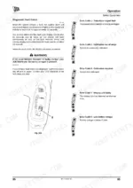 jcb-jcb-to-builds-loadalls-side-engine-operator-manual-9811-0400-troubleshooting-105.webp JCB JCB Dieselmax (SA, SB, SC Builds) Load Moment Indicator diagnostic fault codes and LED display patterns.