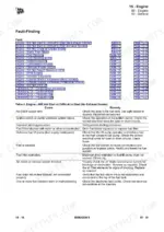JCB T4F 444, T4i 444, T4i 448 Engine troubleshooting index and Table 6: Engine Will Not Start fault-finding guide.
