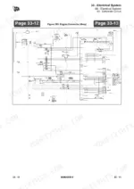JCB T4F 444, T4i 444, T4i 448 Engine electrical schematic showing engine connector, ECU, and throttle control wiring.