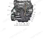 JCB JCB DIESELMAX T3 SE ENGINE, 9811/1650, right side engine component identification diagram with numbered parts.