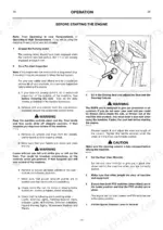 jcb-jcb-to-plus-fastrac-operator-manual-procedures-46.webp JCB 3170, 3190, 3220, Plus: Before starting engine procedures, steering column adjustment diagram, and pre-start safety checks.