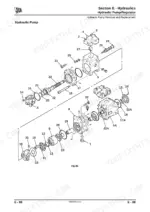 jcb-js115-to-js180-excavator-service-manual-9803-6520-3-exploded-view-510.webp JCB JS115, JS130, JS130LC, JS145, JS160, JS180, JS115 - JS180 exploded view diagram of hydraulic pump and regulator.