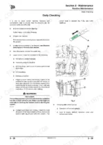jcb-js115-to-js180-excavator-service-manual-9803-6520-3-procedures-82.webp JCB JS115, JS130, JS130LC, JS145, JS160, JS180, JS115 - JS180 daily maintenance procedures for engine oil and coolant.