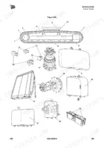 jcb-js115-to-js235-excavator-operator-manual-9821-9950-troubleshooting-368.webp JCB JS115, JS130, JS145, JS160, JS180, JS190, JS200, JS210, JS220, JS235 exploded view of track frame, motor, and components.