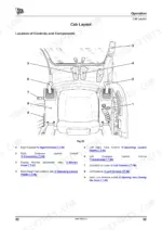 jcb-js115-to-js330-tracked-excavator-operator-manual-9801-8960-9-controls-38.webp JCB JS115-JS330 excavator cab layout diagram showing operator controls, joysticks, consoles, and pedals with index.