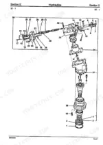 JCB JS130W, JS150W hydraulic exploded view diagram showing rotary joint assembly components and numbered parts list.