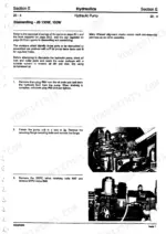JCB JS130W, JS150W hydraulic pump dismantling procedure, including SPPC valve removal steps and component photos.