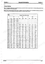 JCB JS130W, JS150W service manual torque settings table for bolt sizes M3 to M48 in 4T, 8.8, and 10.9 strength grades.
