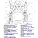 JCB JS145W, JS160W, JS20 MH, JS145W [T4F], JS160W [T4F] operator station component location diagram and control list.