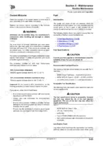 jcb-js160-js180-js190-excavator-service-manual-9803-6570-7-specs-96.webp JCB JS160, JS180, JS190, 4HK, 6HK, 4JJ maintenance manual page covering coolant mixture ratios and fuel specifications.