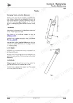 jcb-js160-js180-js190-excavator-service-manual-9803-6570-7-troubleshooting-99.webp JCB JS160, JS180, JS190, 4HK, 6HK, 4JJ maintenance manual showing grease gun and oil-drain tube stowage locations.