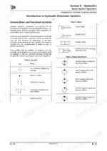 jcb-js175w-auto-wheeled-excavator-service-manual-9803-6550-1-hydraulic-439.webp JCB JS175W Auto, JS175W, JS175 Wheeled hydraulic schematic symbols guide, tables for rams, pumps, and motors.