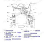 JCB JS175W cab layout diagram showing location of operator controls, joysticks, steering wheel, and console components.