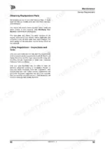 jcb-js175w-wheeled-excavator-operator-manual-9801-9470-1-maintenance-98.webp JCB JS175W maintenance manual page on obtaining replacement parts and lifting regulation inspection requirements.