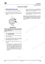 jcb-js175w-wheeled-excavator-operator-manual-9801-9470-1-operations-60.webp JCB JS175W engine starting procedure, starter switch diagram, and automatic warm-up operation instructions.