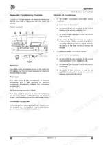 jcb-js175w-wheeled-excavator-operator-manual-9801-9470-1-procedures-54.webp JCB JS175W operator manual page showing heater and air conditioning controls diagram and operating procedures.