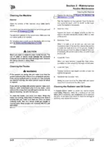 jcb-js200-js260-crawler-excavator-service-manual-9803-6580-6-troubleshooting-99.webp JCB JS200-JS260, JS200, JS220, JS235, JS240, JS260 maintenance manual page for cleaning the machine, tracks, and radiator.