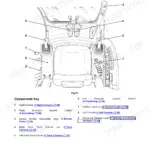 JCB JS240, JS260, JS330, JS360 cab layout diagram showing operator controls, joysticks, and console components.