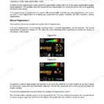 JCB JS300, JS330, JS370 manual regeneration and deferral procedures with instrument cluster display diagrams.