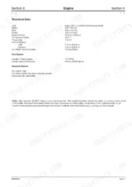 jcb-js70-excavator-service-manual-9803-6020-specs-385-2.webp JCB JS70, Isuzu 4JB1 PAA-04 engine technical data table including bore, stroke, valve clearance, and injection timing.