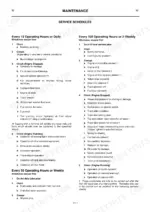 jcb-js70-tracked-excavator-operator-manual-9801-6720-maintenance-64.webp JCB JS70 maintenance service schedule table for 10, 50, and 100 operating hour intervals.