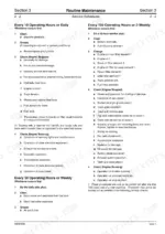 JCB JZ 70 routine maintenance service schedule for 10, 50, and 100 operating hours including daily and weekly tasks.