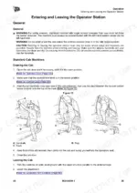 JCB JZ140 [T4i], JZ141 [T4F] operator manual procedures for safely entering and leaving the cab with Figure 15 diagrams.