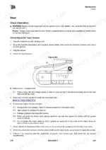 JCB JZ140 [T4i], JZ141 [T4F] maintenance procedure for checking and adjusting steel track tension with diagram.
