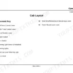 JCB Micro, Micro Tier 3, Micro Plus, Micro Plus Tier 3, Micro 8008 cab layout component key list for operator controls.