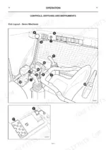 jcb-robot-to-1110hf-skid-steer-loader-operator-manual-controls-20.webp JCB Robot 190, 190HF, 1110, 1110HF cab layout diagram showing servo machine controls, switches, and instruments.