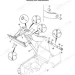 JCB Robot 160, 170, 180, Robot 160HF, 170HF, 180HF, 180T, 180T HF exploded view diagram of loader arm removal and replacement.