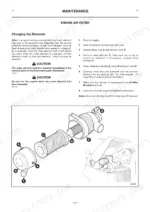 jcb-robot-to-hf-skid-steer-loader-operator-manual-4300-1-exploded-view-63.webp JCB Robot 160, 170, 170HF, 180T, 180T HF engine air filter element replacement procedure and diagram.