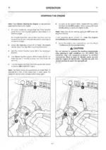 jcb-robot-to-hf-skid-steer-loader-operator-manual-4300-1-procedures-34.webp JCB Robot 160, 170, 170HF, 180T, 180T HF engine starting procedure with diagrams of control levers and starter key.