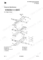 jcb-s1530e-to-s4550e-mobile-elevating-work-platform-service-manual-9813-8200-3-exploded-view-71.webp JCB S1530E-S4550E exploded view diagram of single cylinder scissor arm assembly with component identification list.