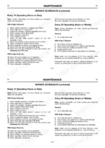 jcb-teletruk-to-lift-telescopic-lift-truck-operator-manual-9801-3110-interval-schedules-105.webp JCB TELETRUK 2.0 D/G to 3.5D maintenance manual page showing 10-hour and 50-hour service schedule checklists.