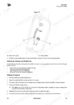 jcb-tlt-to-4x4-teletruk-variable-reach-truck-operator-manual-9821-7200-6-error-codes-82.webp JCB TLT 30D High Lift, 35D, 35D 4x4 load indicator display, volume and brightness setting procedure.