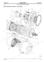 jcb-tm200-tm270-tm300-wheeled-loader-service-manual-9803-4225-exploded-view-310.webp JCB TM200, TM270, TM300 exploded view of front and rear axle hubs, driveshafts, and brake dismantling components.