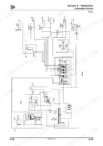 jcb-tm310-to-tm320-telescopic-handlers-service-manual-9803-9520-9-hydraulic-358.webp JCB TM310, TM310S, TM310WM, TM320 hydraulic schematic circuit diagram showing numbered components and flow lines.