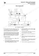 jcb-tm310-to-tm320-telescopic-handlers-service-manual-9803-9520-9-procedures-157.webp JCB TM310, TM310S, TM310WM, TM320 service manual page showing slide hammer kit installation and removal procedures.
