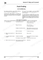 jcb-tm310-to-tm320-telescopic-handlers-service-manual-9803-9520-9-troubleshooting-141.webp JCB TM310, TM310S, TM310WM, TM320 air conditioning fault finding table showing system symptoms and repair procedures.