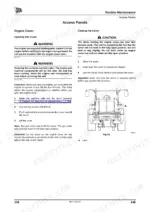jcb-tm320-tm320s-tm320wm-wheeled-loader-operator-manual-9821-3100-6-exploded-view-15.webp JCB TM320, TM320S, TM320WM maintenance procedures for opening and closing the engine cover with lock diagram.