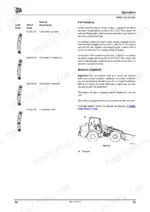 jcb-tm320-tm320s-tm320wm-wheeled-loader-operator-manual-9821-3100-6-operations-83.webp JCB TM320, TM320S, TM320WM manual page showing LLMI code table for boom end damping and beacon installation instructions.