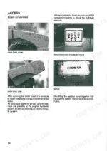 jcb-vibromax-w-to-pd-vibratory-single-drum-roller-operator-manual-07241-28035c-maintenance-57.webp JCB Vibromax W 1105 D, W 1105 PD, Vibratory Single Drum Roller: engine hood access and hydraulic pressure test points.