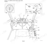 JCB VM115, VM115D, VM115PD cab layout diagram showing steering wheel, instrument cluster, and operator controls.