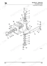jcb-vm46d-pd-to-vm200d-pd-vibratory-roller-service-manual-9803-9500-5-exploded-view-333.webp JCB VM RANGE, VM115D/PD exploded view diagram of steering articulation joint assembly and hydraulic steering cylinder.
